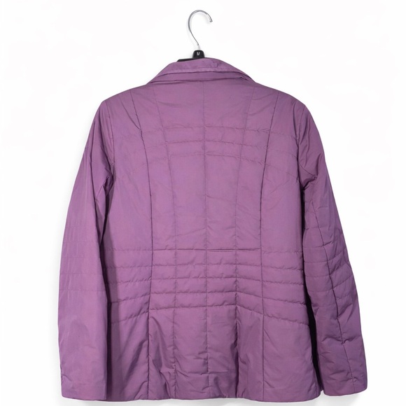 Lands End Womens full zip Quilted Fleece Lined Jacket Sz Small 6-8 Purple - Picture 2 of 2